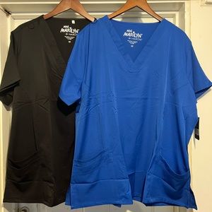 2 Mini Marilyn Scrub Tops Size 3X